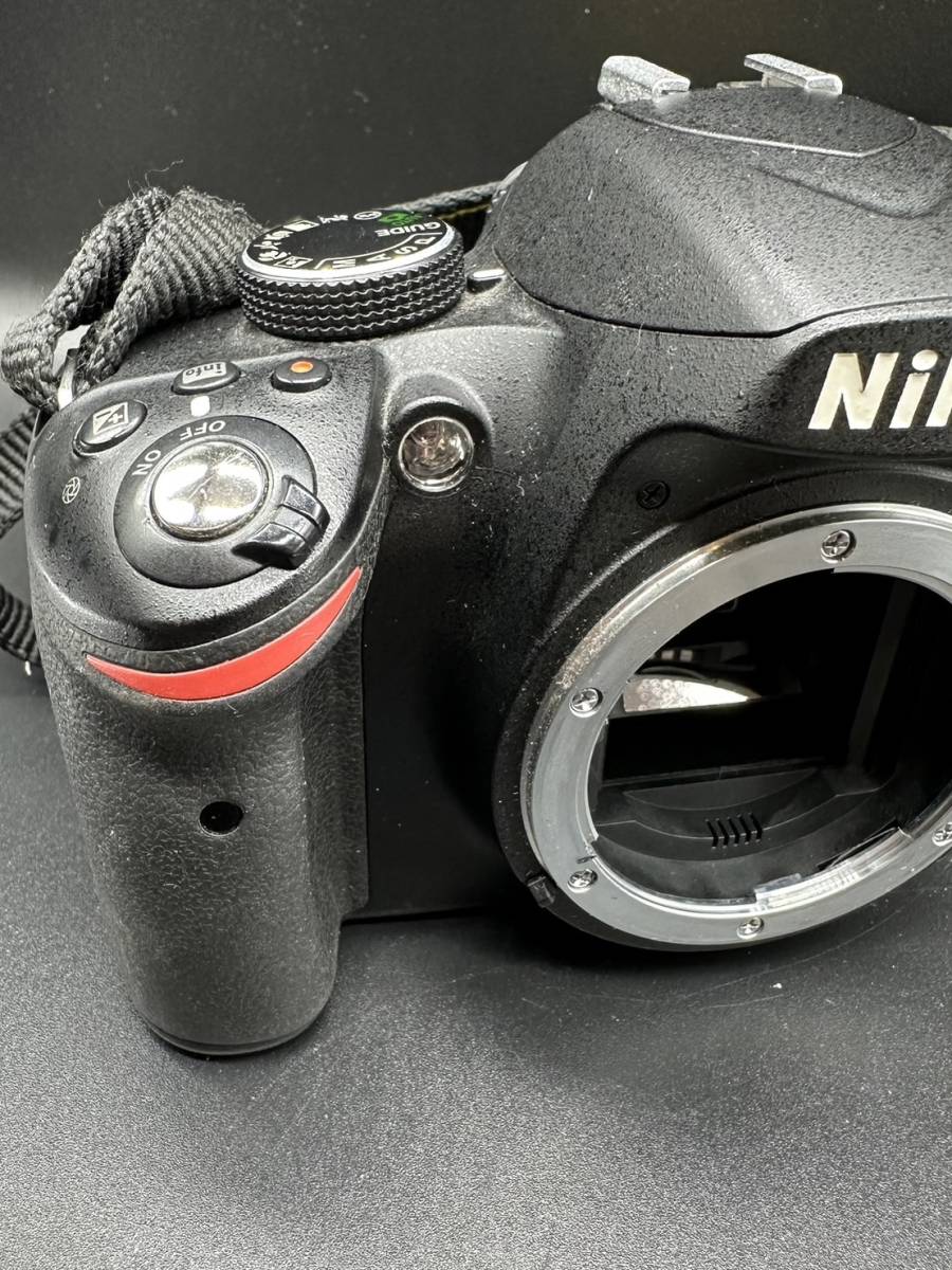 １円スタート！カメラバッグ付き！Nikon ニコン D3200 ボディ デジタル一眼レフカメラ/本体のみ/中古品/保管品/現状品/同梱不可 Ｎ118の画像6