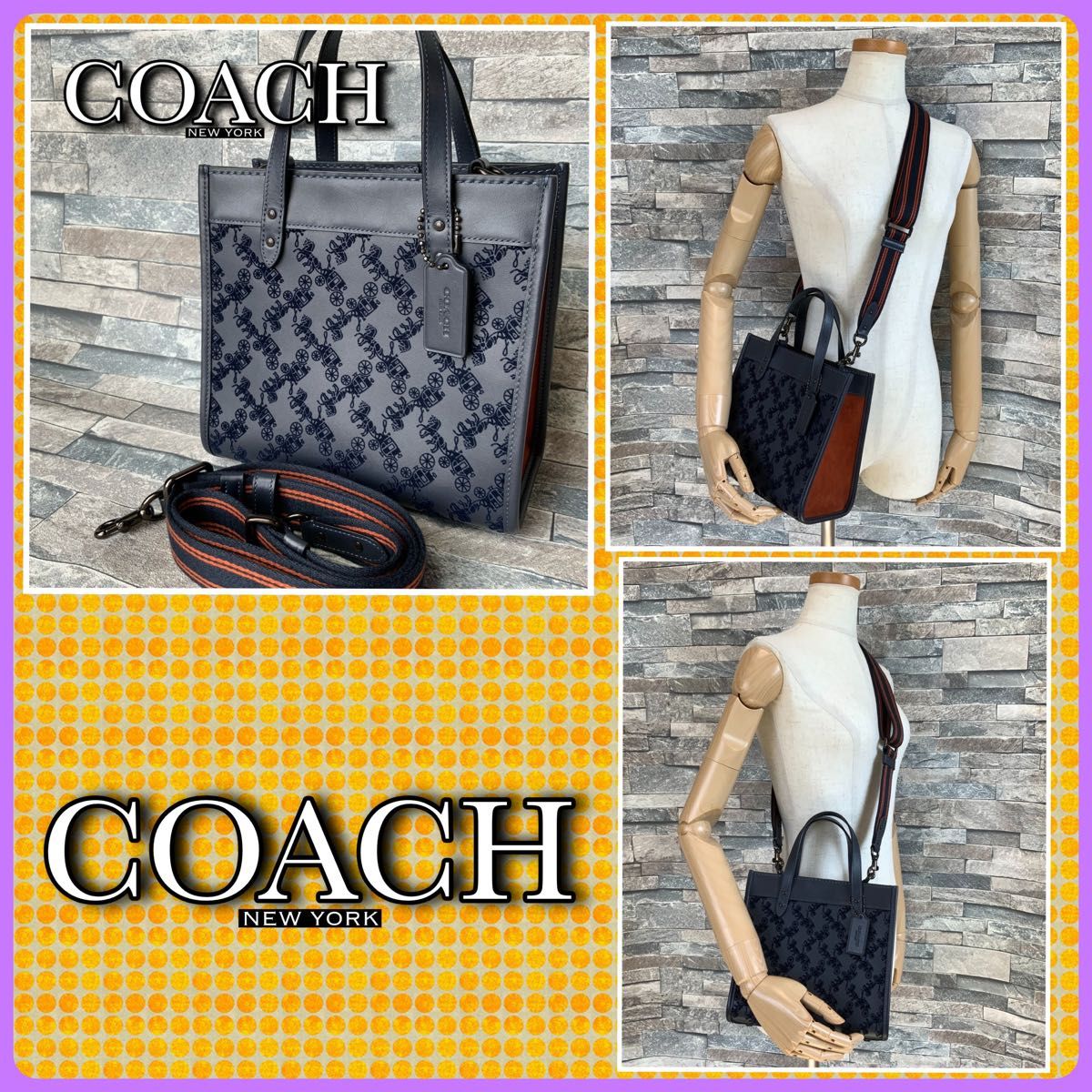 COACH コーチ》フィールド トート 22 ホース アンド キャリッジ