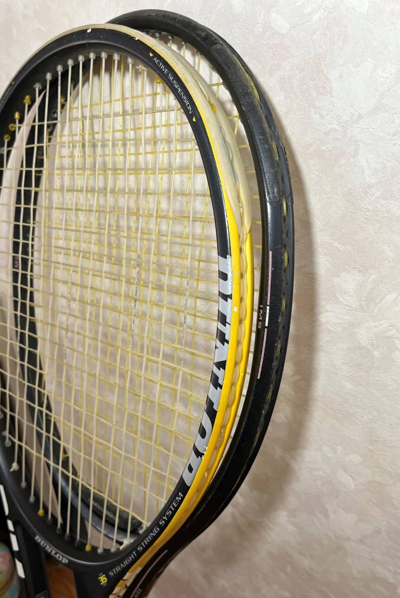 【まとめて取引可能】 DUNLOP ダンロップ POWER MASTER VA-2 RIM Professional-S 2本セット G3 硬式ラケット テニス 0505-03_画像9