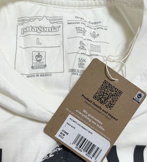 パタゴニア Lサイズ メンズ アースラブ オーガニック Tシャツ PATAGONIA 37669 BCW