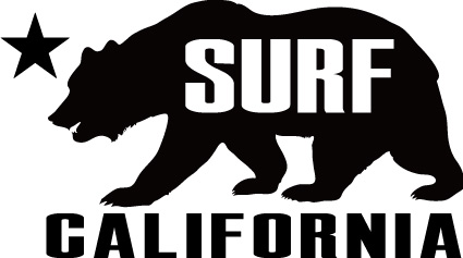 ★SURF CALIFORNIA　カッティングステッカー　文字変更可　カリフォルニア　州旗　サーフ_画像1