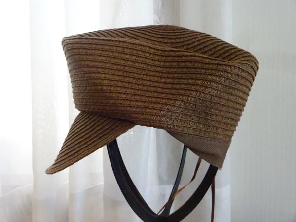 ％バル％レディース・婦人用　ペーパーハット キャスケット　サイズ５７・５cm　キャップ　茶色帽子　帽子_画像4