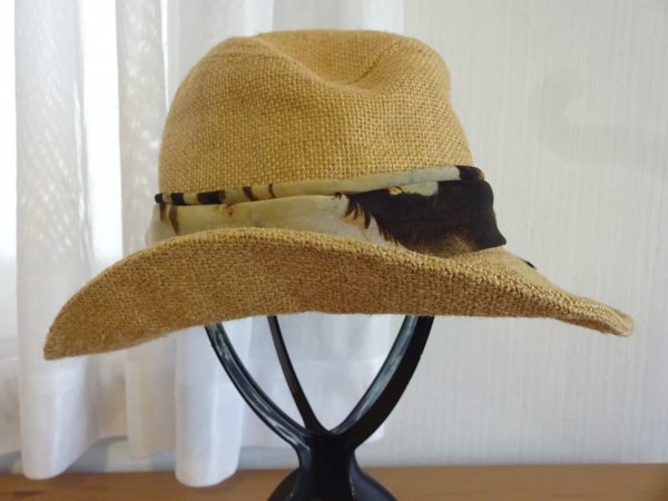 ｛ICHIYON PLUS｝１４＋ レディース 中折れハット リネン サイズ５７cm〜５９cm キャップ 帽子 紐付の画像2