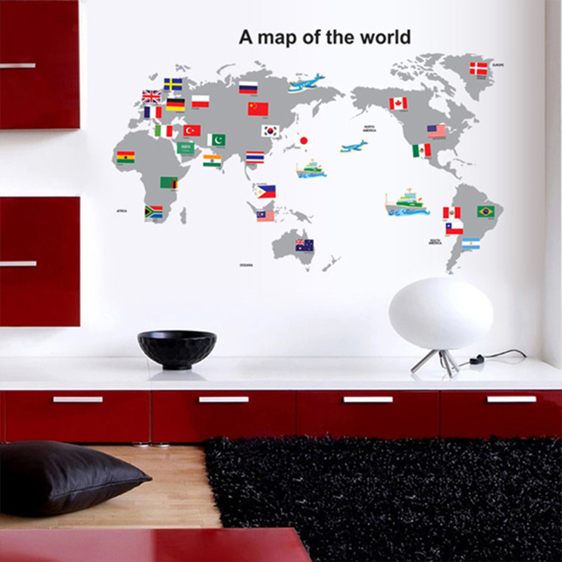 ウォールステッカー YB279　世界地図　旅行　癒す　DIY 壁紙　インテリアシート　剥がせるシール　送料無料_画像2