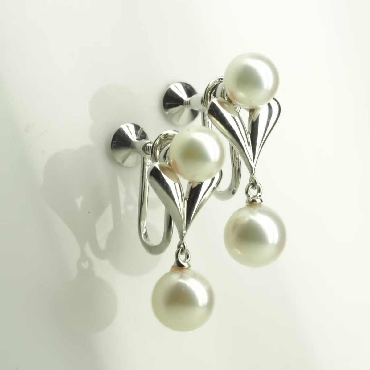 MIKIMOTO ミキモト 天然アコヤ本真珠イヤリング SILVER シルバー
