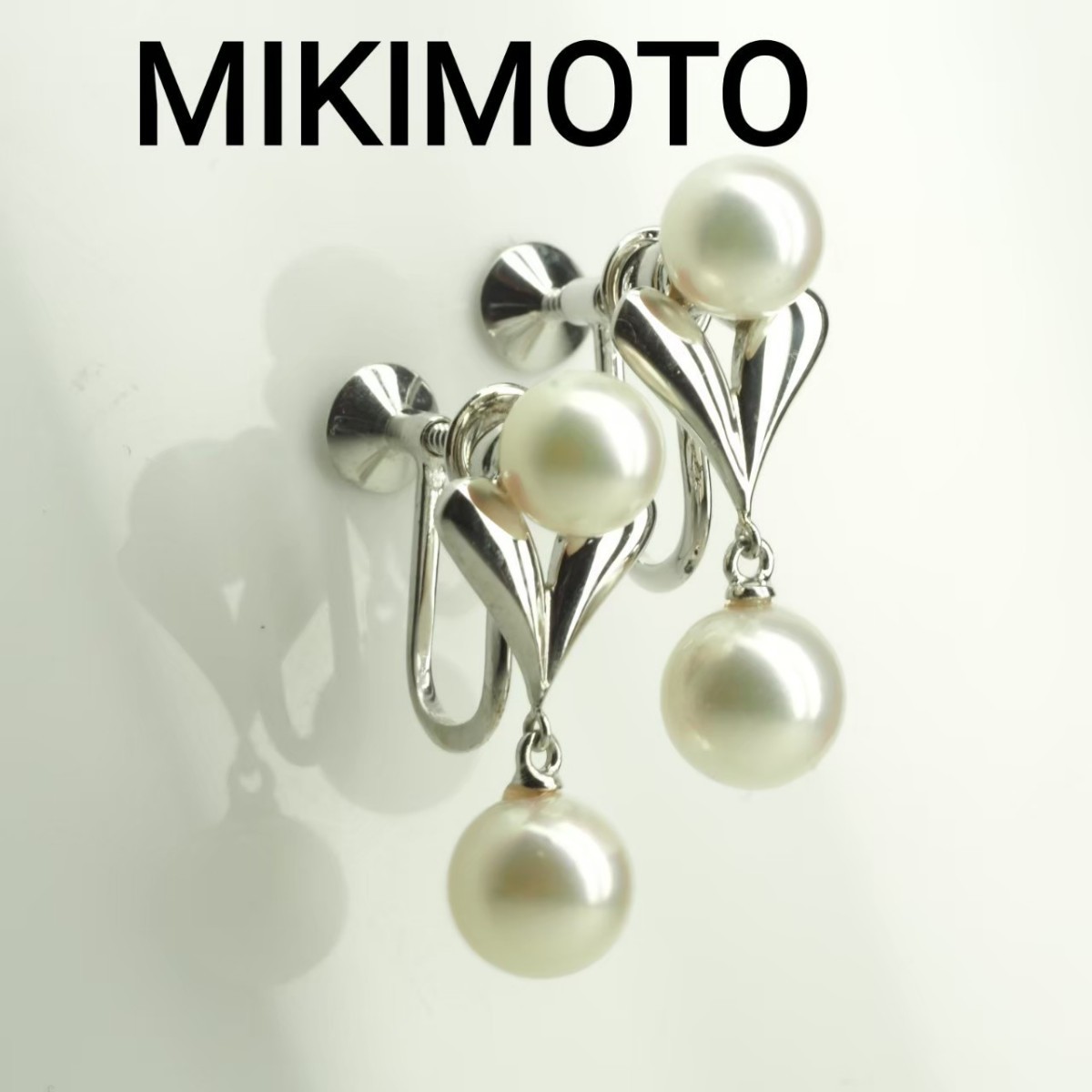 MIKIMOTO ミキモト 天然アコヤ本真珠イヤリング SILVER シルバー