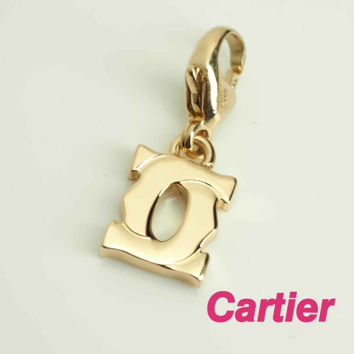 カルティエ Cartier K18YG 2C チャーム トップ C2 ペンダント-