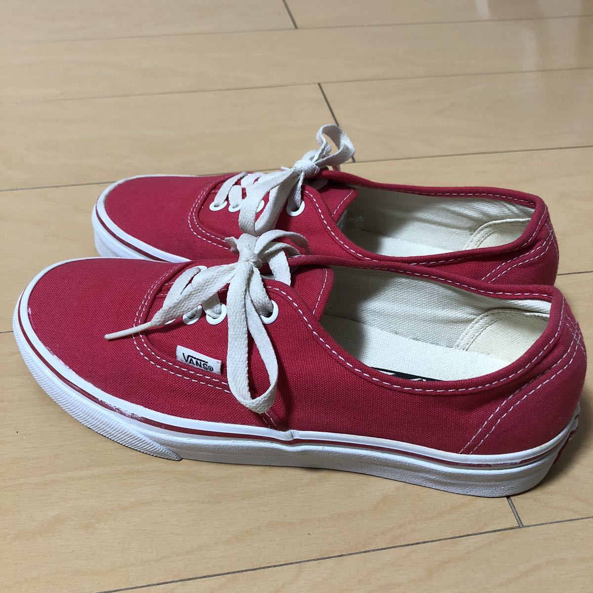 VANS バンズ　AUTHENTIC オーセンティック　赤　24.5cm_画像3