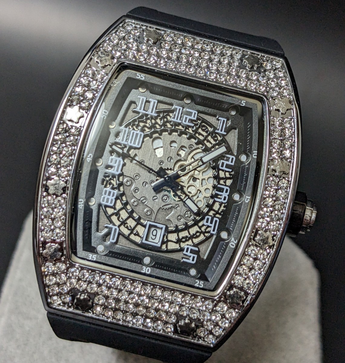 新品 腕時計 リシャールミルtype クオーツ オマージュウォッチ ラバー