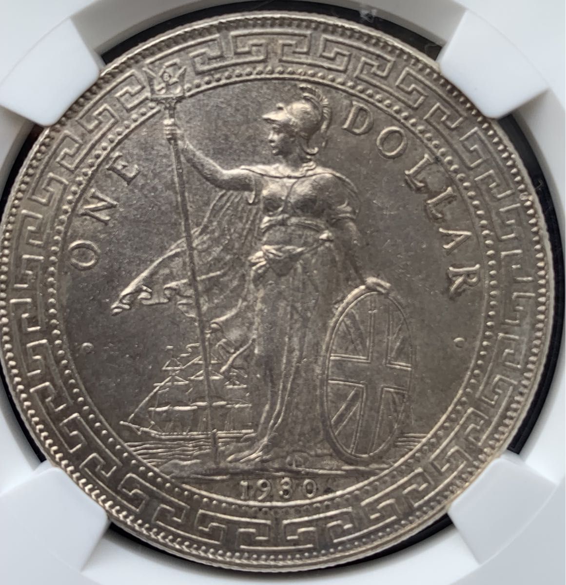大型銀貨 貿易銀 イギリス領 香港 貿易ドル NGC MS62 1930 大型銀貨 貿易銀 イギリス領 香港 貿易ドル NGC MS62 1930