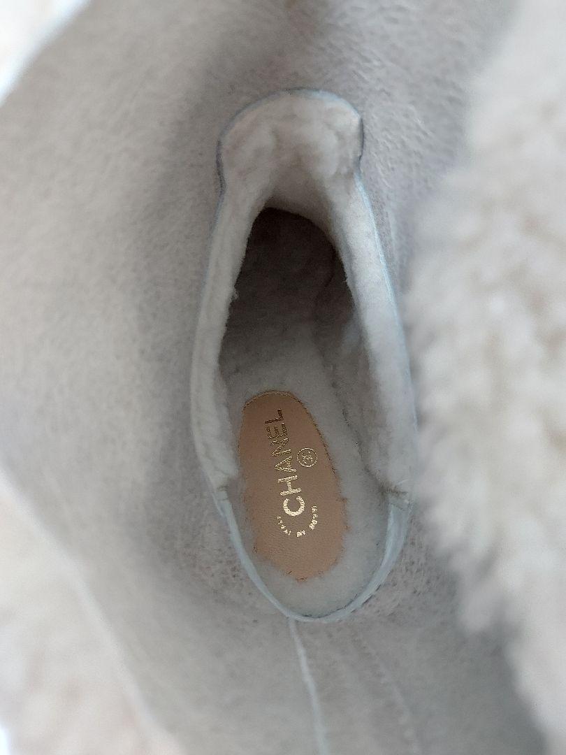 SH531 CHANEL シャネル ココマーク ヌバック ムートンブーツ