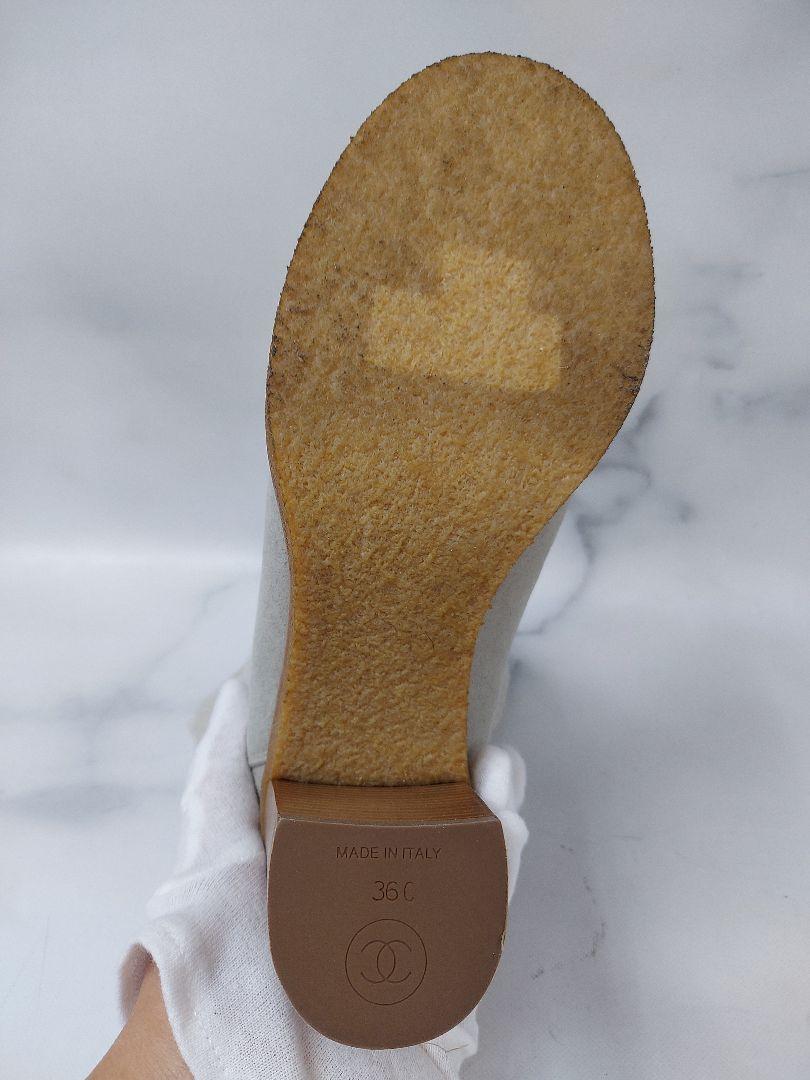 SH531 CHANEL シャネル ココマーク ヌバック ムートンブーツ