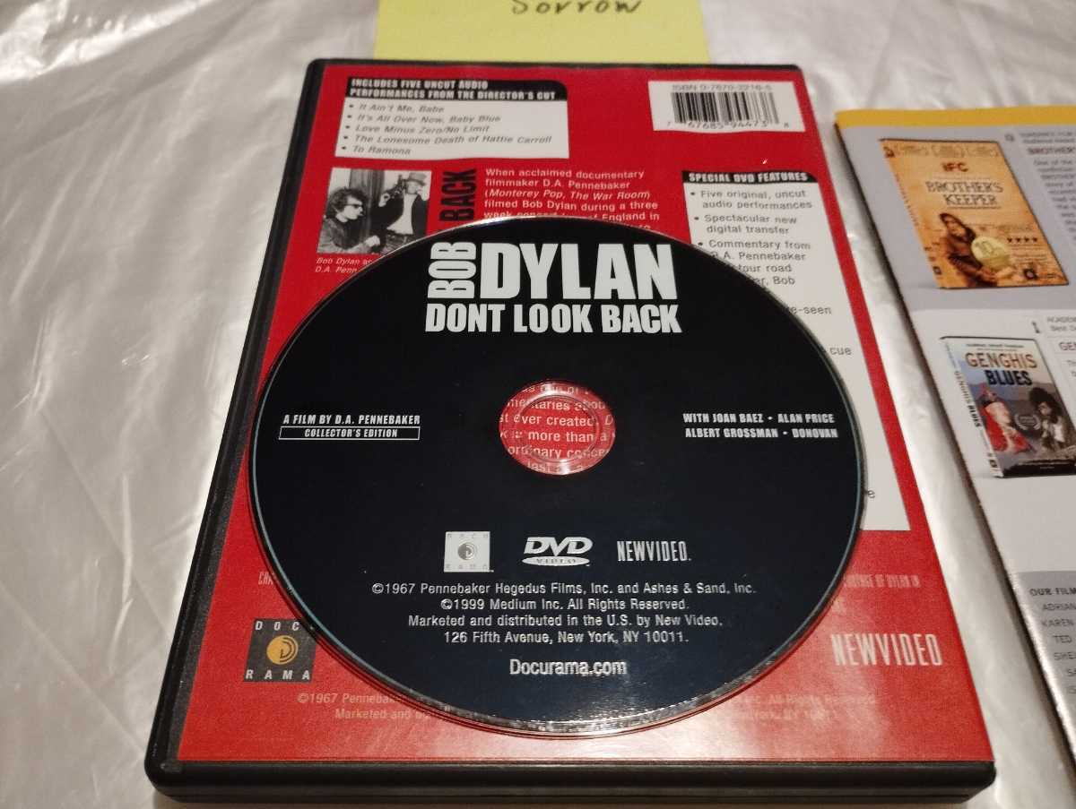 Bob Dylan ボブ・ディラン Don't Look Back US盤DVD NTSC規格 New Video USA NVG-9447 Joan Baez Donovan Subterranean Homesick Blues_画像3