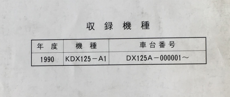 KDX125SR サービスマニュアル_画像2