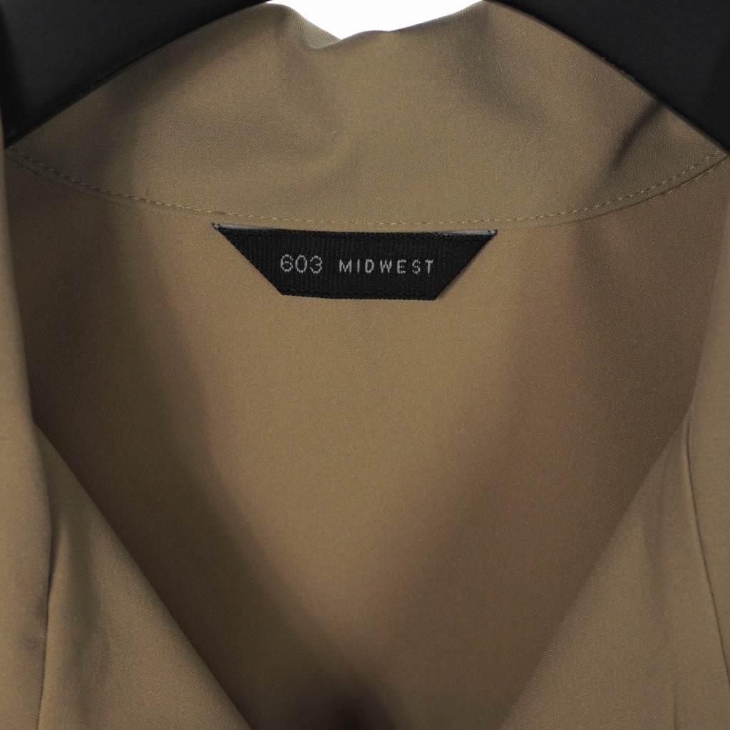 ロクマルサン 603 ポケット付き オープンカラー シャツ カットソー 半袖 ベージュ メンズ_画像6