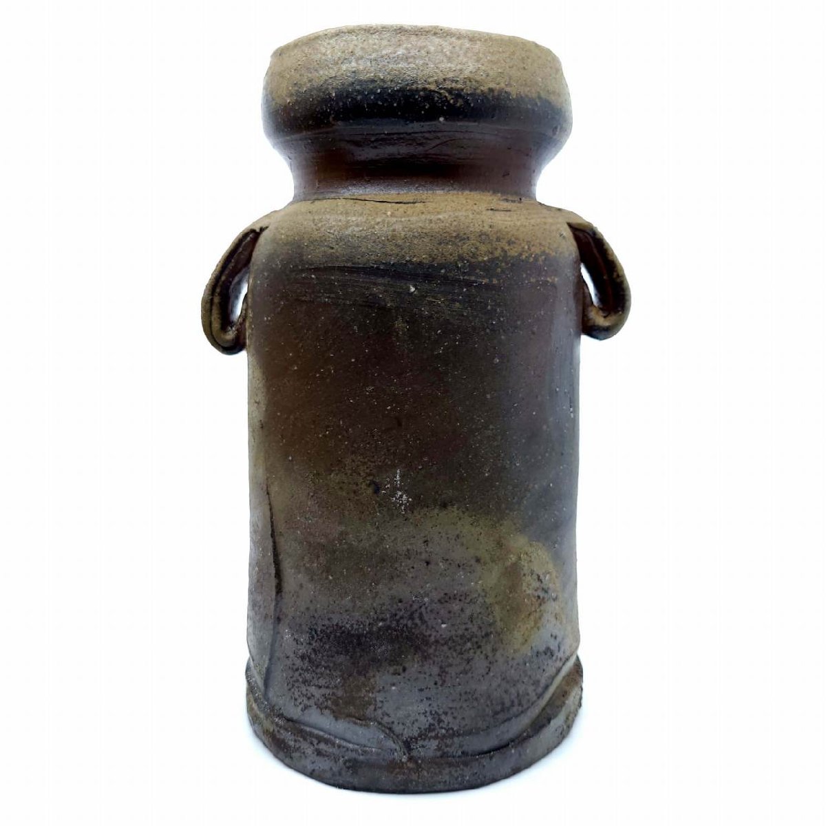 【山下譲治 備前焼 壷】 備前偏壷 花器 花入 花生 花瓶 Bibian 比比昂- 岡山備前焼山下譲治耳付花生花器花瓶花入