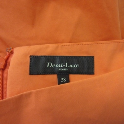 デミルクス ビームス Demi-Luxe BEAMS シャツ ブラウス プルオーバー 半袖 38 オレンジ /YI レディース_画像6