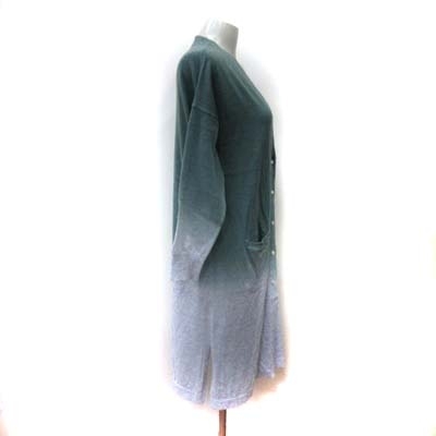  щелочь alcali длинный кардиган cut and sewn длинный рукав зеленый зеленый серый /YI женский 