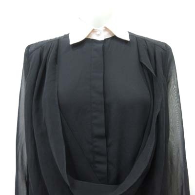  Egoist EGOIST chiffon blouse sia- long sleeve dore-p black black /YI lady's 