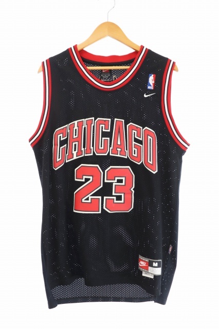ナイキ NIKE × NBA CHICAGO BULLS Game Shirt シカゴ ブルズ ゲーム シャツ M 黒 ブラック ブランド古着ベクトル 中古230522/105 メンズ