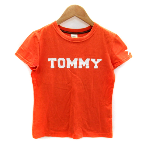  Tommy девушка tommy girl футболка cut and sewn короткий рукав вырез лодочкой Logo принт S orange /SY30 женский 