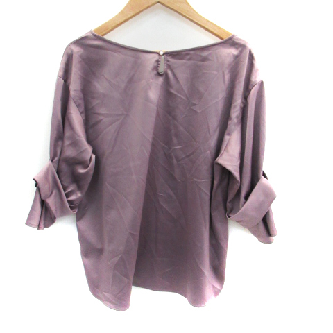ke- Be ef плюс KBF+ Urban Research рубашка блуза 7 минут рукав V шея одноцветный ONE лиловый фиолетовый /SM19 женский 