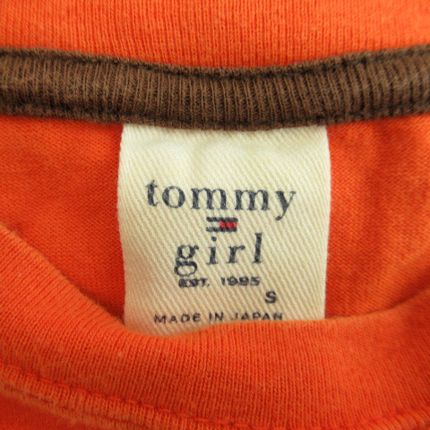  Tommy девушка tommy girl футболка cut and sewn короткий рукав вырез лодочкой Logo принт S orange /SY30 женский 