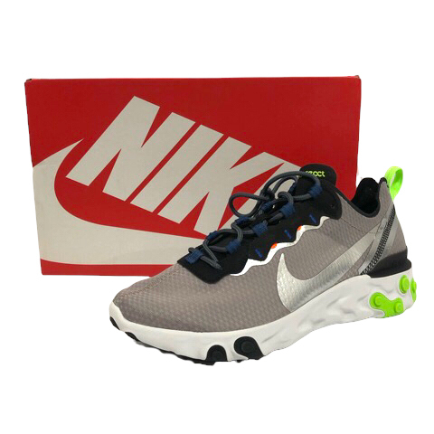 ナイキ NIKE CI3831-200 REACT ELEMENT 55SE スニーカー リアクトエレメント 55SE 25.5 グレー 黒 ブラック シルバー メンズの画像8