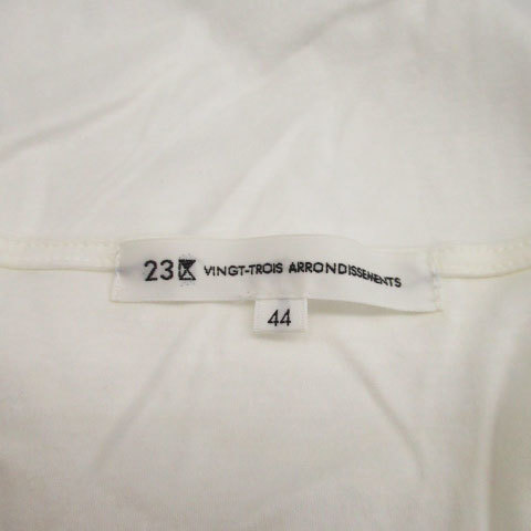 23区 オンワード樫山 Tシャツ カットソー 半袖 スクエアネック 無地 大きいサイズ 44 ホワイト 白 /MS8 レディース_画像5