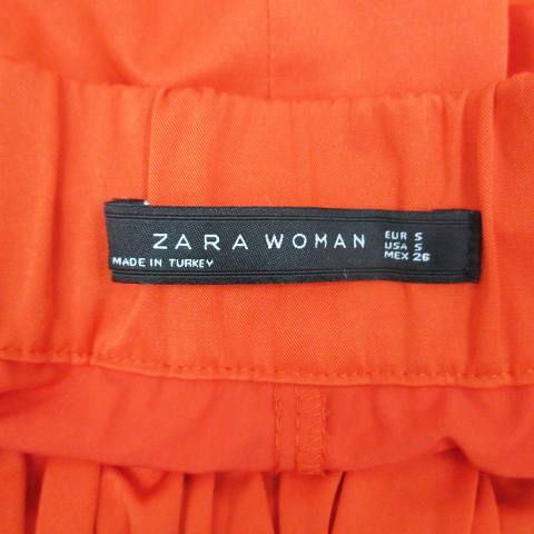 ザラウーマン ZARA WOMAN フレアスカート ロング丈 無地 S オレンジ /FF45 レディース_画像5