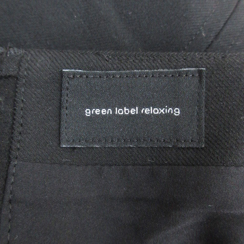 グリーンレーベルリラクシング ユナイテッドアローズ green label relaxing タイトスカート ひざ丈 無地 38 黒 ブラック /FF49 レディース_画像5