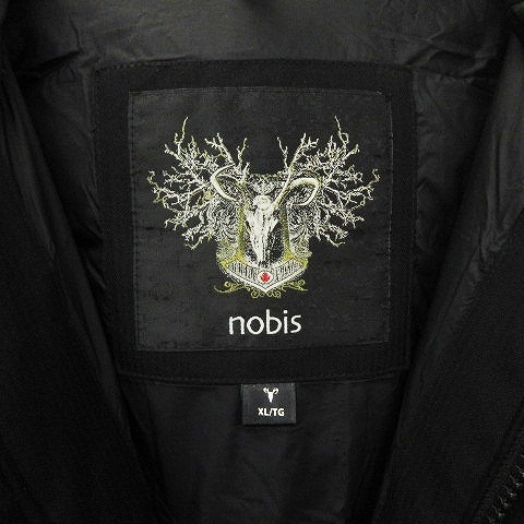 ノビス nobis ダウンコート ダッフル風 フード Sympatex 黒 ブラック XL 約120 男の子 アウター ECR6 キッズ_画像3