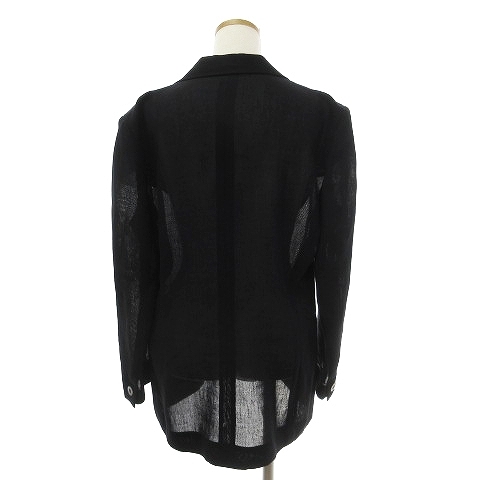  Burberry zBurberrys Vintage tailored jacket одиночный 1B лен одноцветный no- отдушина FJA64-470 чёрный черный 42 женский 