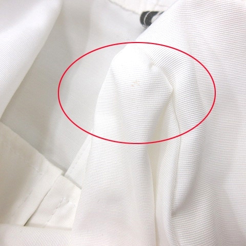 エムケー ミッシェルクラン MK MICHEL KLEIN シャツジャケット ノーカラー スクエア フレアスリーブ 七分袖 38 白 ホワイト /AU レディース_画像5