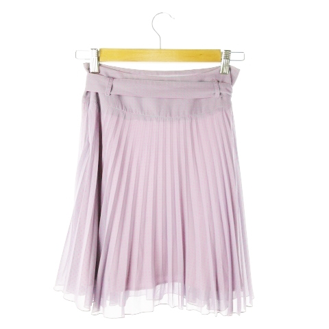  Rebecca Taylor rebecca taylor skirt pleat knee height sia- high waist air Lead to ribbon 2 purple purple /AO15 *