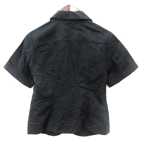 スピック&スパン Spick&Span テーラードジャケット ロールアップ 半袖 36 黒 ブラック /AU レディース_画像2