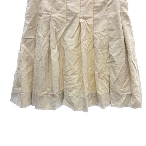  McAfee MACPHEE Tomorrowland pleated skirt knee height belt 34 beige /AU lady's 