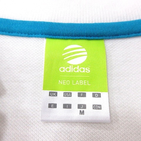 アディダスネオ adidas neo ポロシャツ 刺繍 半袖 M 白 ホワイト /MN レディース_画像5
