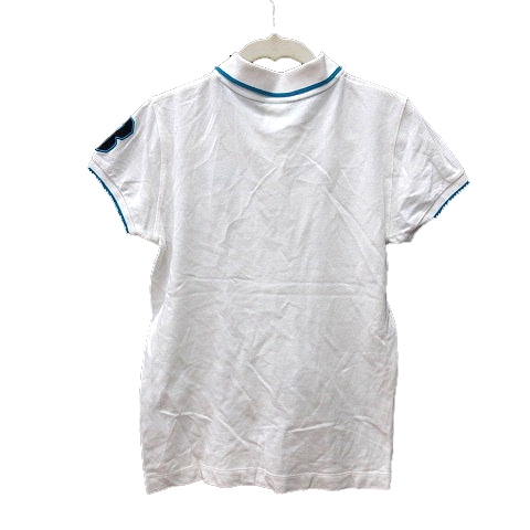 アディダスネオ adidas neo ポロシャツ 刺繍 半袖 M 白 ホワイト /MN レディース_画像2