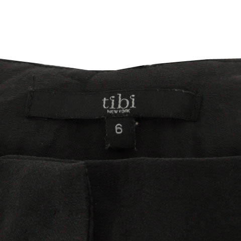 ティビ tibi パンツ ジョガーパンツ テーパード シルク100％ 薄手 格子柄 ブラック 黒 ホワイト 白 6 レディース_画像8
