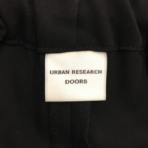 アーバンリサーチ ドアーズ URBAN RESEARCH DOORS パンツ サロペット ワイド ロング タック ウエストゴム 無地 One 黒 ブラック レディースの画像5