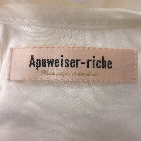 アプワイザーリッシェ Apuweiser-riche ブラウス レース ビジュー 半袖 2 白 ホワイト /MS レディース_画像5