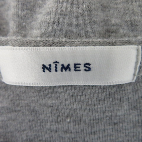  Nimes NIMES кардиган средний длина 7 минут рукав V шея одноцветный серый /YK20 женский 