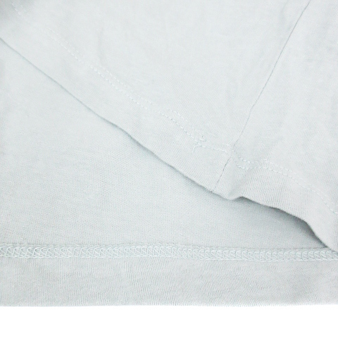 ザラ ZARA Tシャツ カットソー 半袖 Vネック 無地 L 緑 グリーン /FF35 レディース_画像4
