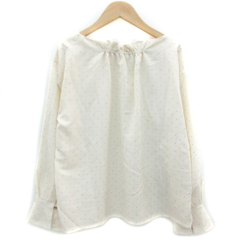  Te chichi Te chichi blouse shirt long sleeve boat neck dot pattern F eggshell white white /YM46 lady's 