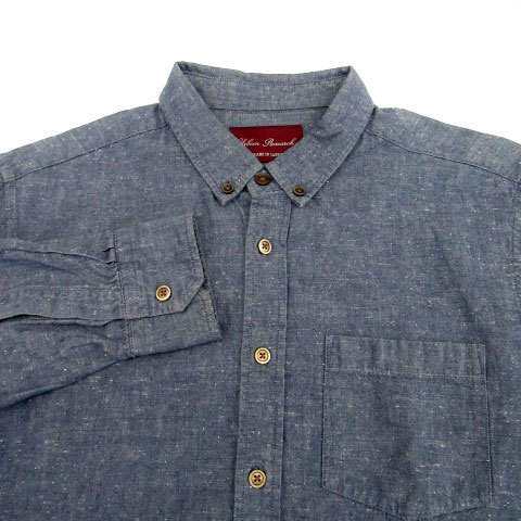  Urban Research URBAN RESEARCH casual shirt button down long sleeve plain 38 blue blue /HO35 men's 