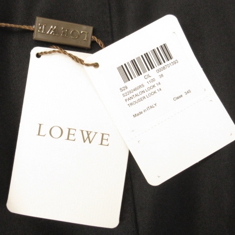  Loewe LOEWE брюки слаксы шерсть Италия производства черный 38 женский 