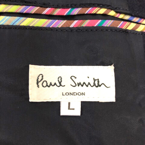 ポールスミス PAUL SMITH LONDON テーラードジャケット サイドベンツ ウール混 453312 L 紺 ネイビー メンズ_画像3