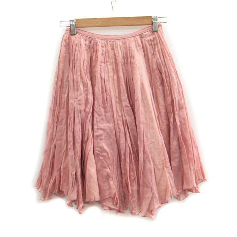  Lois Crayon Lois CRAYON gathered skirt flair skirt mi leak height M pink /MS7 lady's 