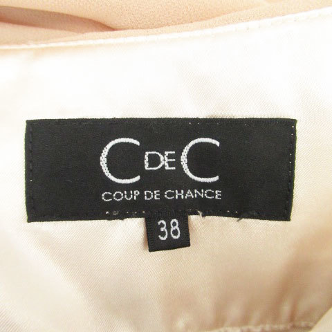 クードシャンス CdeC COUP DE CHANCE ワンピース ラウンドネック 半袖 ひざ丈 38 ピンク /HO50 レディース_画像5